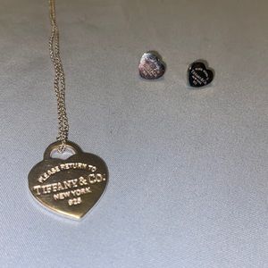 Tiffany and co necklace and earrings